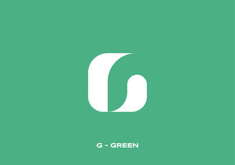 monogram letter G green