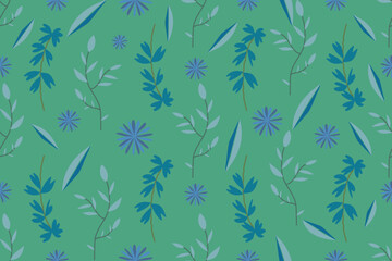 pattern vector design for fashion,fabric,wallpaper and all prints on green  background color. Cute pattern in small flower. Small colorful flowers.