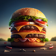 hamburger day generative ai
