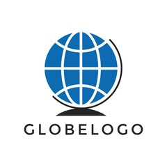 Modern globe logo design vector template