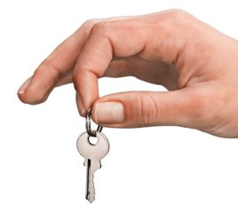 Keys passing handing handing keys hand key house