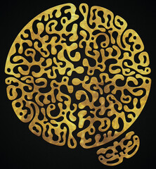 Unique Golden Alphabet Q initials design, golden letter,
A to Z. 	