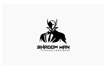 shadow man concept creative design logo