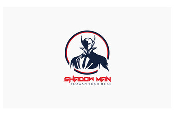 shadow man concept design business logo