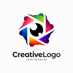 eye camera logo design element