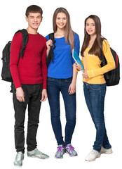 Group of young students together