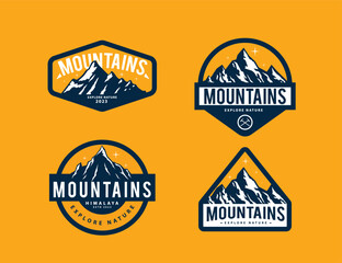 Mountain logo set