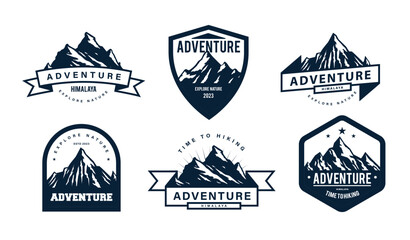 set of mountains labels