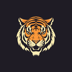 tiger head vector mascot