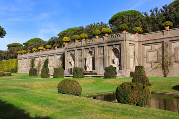 Fototapeta na wymiar pontifical gardens of Castel Gandolfo in the province of Rome, Lazio