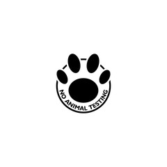 No animal testing icon  isolated on white background 