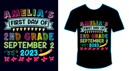 100 Magical Days Of School, Happy back to school day shirt print template, typography design for kindergarten pre-k preschool, last and first day of school, 100 days of school shirt