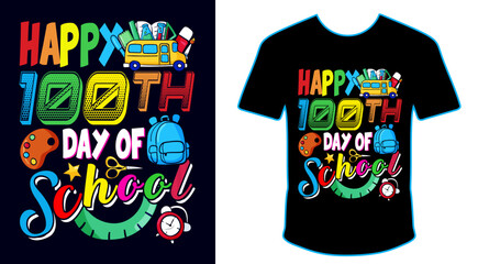 100 Magical Days Of School, Happy back to school day shirt print template, typography design for kindergarten pre-k preschool, last and first day of school, 100 days of school shirt