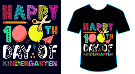 100 Magical Days Of School, Happy back to school day shirt print template, typography design for kindergarten pre-k preschool, last and first day of school, 100 days of school shirt