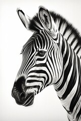 Fototapeta na wymiar Monochrom Zebra
