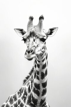 Monochrom Giraffe