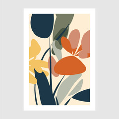Abstract floral background. Vector illustration. Design for poster, card, invitation, brochure.