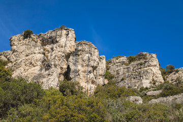 Fototapeta na wymiar the Pilon du Roi valley, in the Etoile mountain north of Marseille