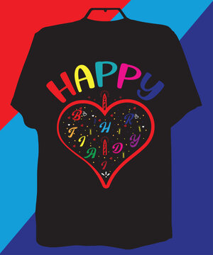 Happy Birtday T Shirt Design