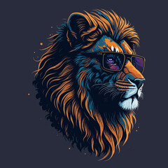 lion head vector illustration