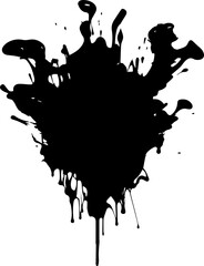 Abstract spot, blot, splashes and smudges. Generative AI technology.