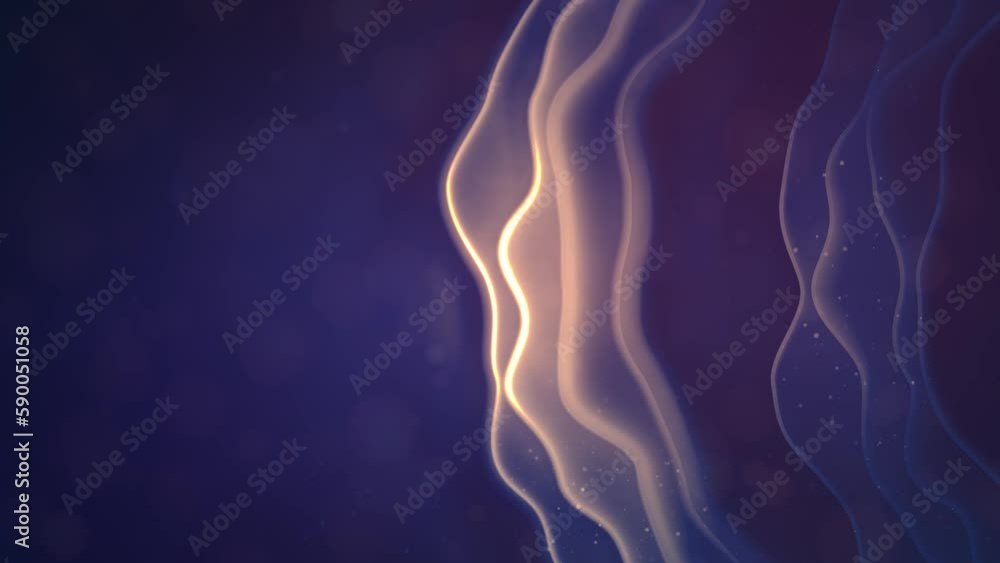 Poster cute lilac - orange shining shimmering curved forms bokeh backdrop - loop video