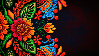 Cinco de mayo holiday background with copy space for text generative ai