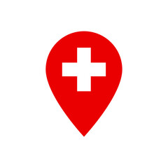 Obraz premium Medical location icon