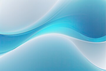 Obraz premium Abstract blue and white curve line wave background. Generative AI illustration.