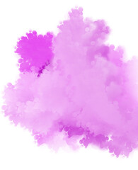 watercolor paint in pink tones on a white background