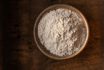 Oat Flour in a Bowl