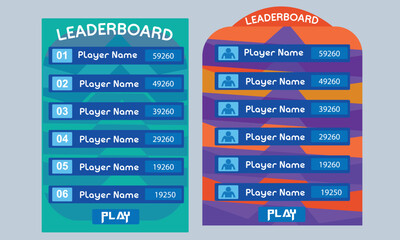 Fototapeta premium game leaderboard template. leaderboard template design
