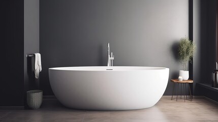Modern Bathroom Interior Minimalist Design Clean Lines Aesthetic Generative AI