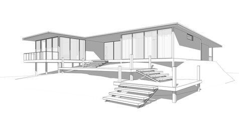 house sketch drawing