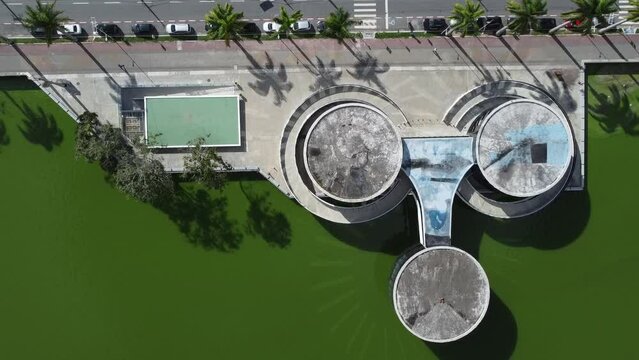 A&ccedil;ude Velho Reservat&oacute;rio H&iacute;drico Campina Grande Para&iacute;ba Nordeste Brasil Abastecimento &Aacute;gua Paisagem Urbano Pr&eacute;dios Lagoa Lago Verde Sesi Lazer CG Museu Arte Popular A&eacute;reo Drone