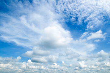 Blue sky with beautiful clouds.