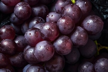 Juicy Grapes Up Close, Tempting Your Taste Buds, Generative AI
