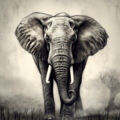 Obraz premium elephant, animal, trunk, wildlife, 
