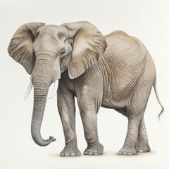 Elephant on a White background
