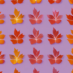 Autumn leaves pattern for textile, print, surface, fabric design. Autumn pattern, generated ai