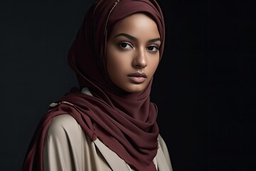 Fashion Forward: A Young Girl Rocking the Hijab with Style, generative ai