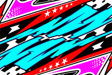 Design vector racing background with unique lines and bright color combinations, perfect for your wrapping designs