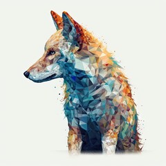 geometric art in shapes of animals - generative ai