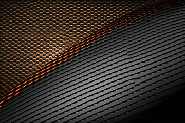 Bold and Modern: Geometric Shapes Meet Carbon Texture in Striking Background Design created with Generative AI technology