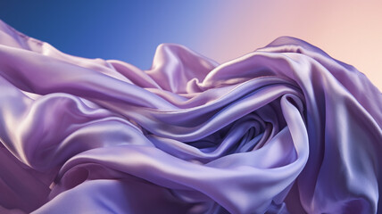 Pink silk banner. Warm and smooth. Created with Generative AI.