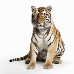 Obraz premium white bengal tiger isolated on white