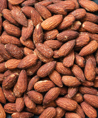Roasted salted almonds.