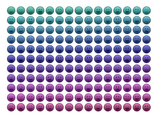 set of colourful emojis