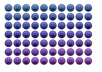 set of colourful emojis