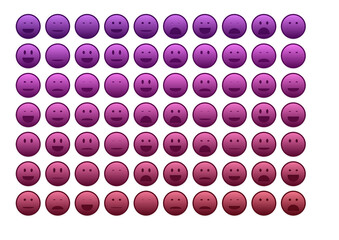 set of colourful emojis